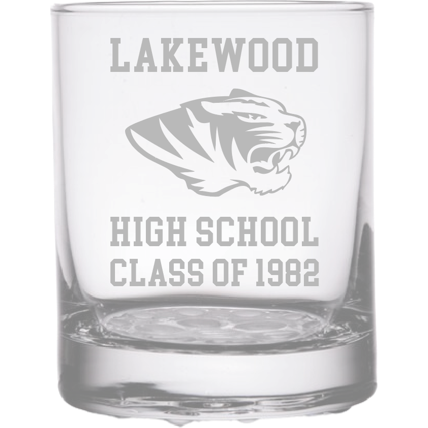 Lakewood High School Old Fashioned Glass - Nob Hil Base