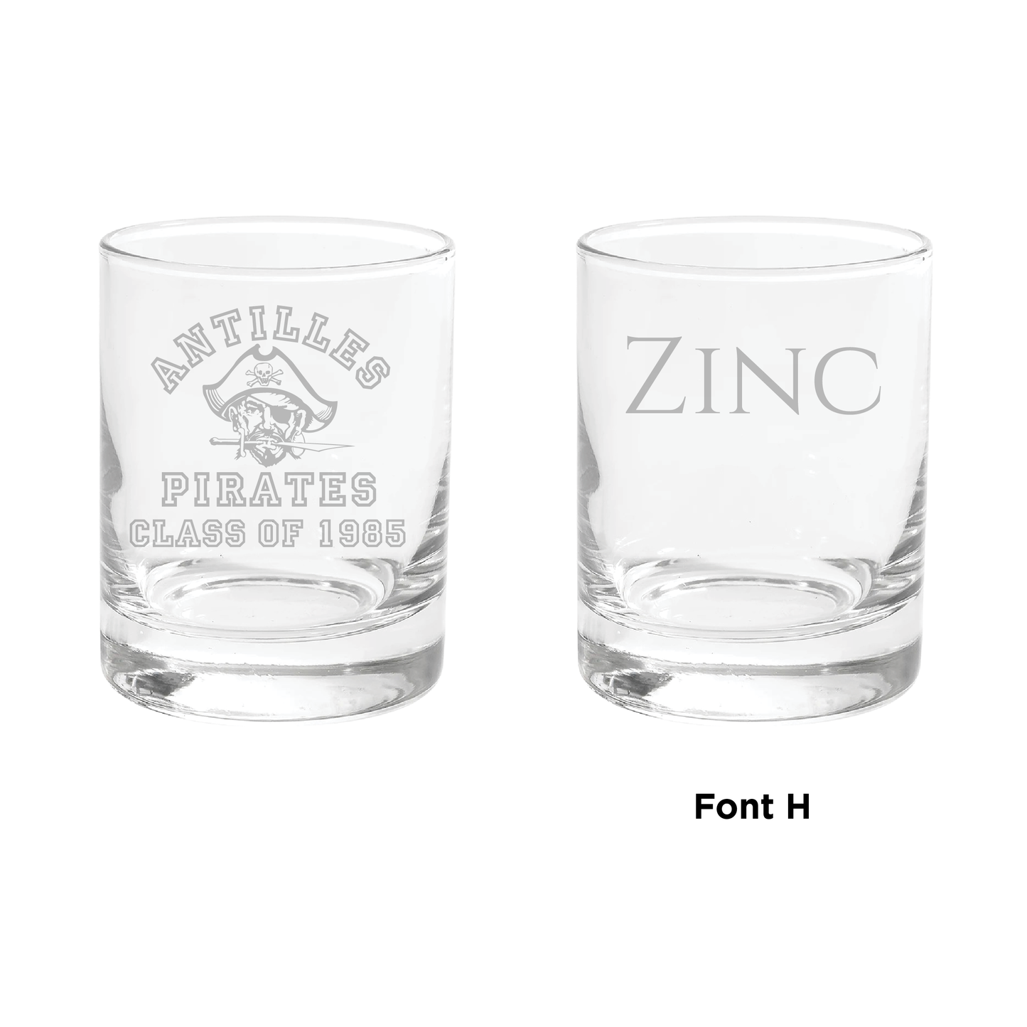 Antilles High School Pirates Class of 1985 Old Fashioned Glass