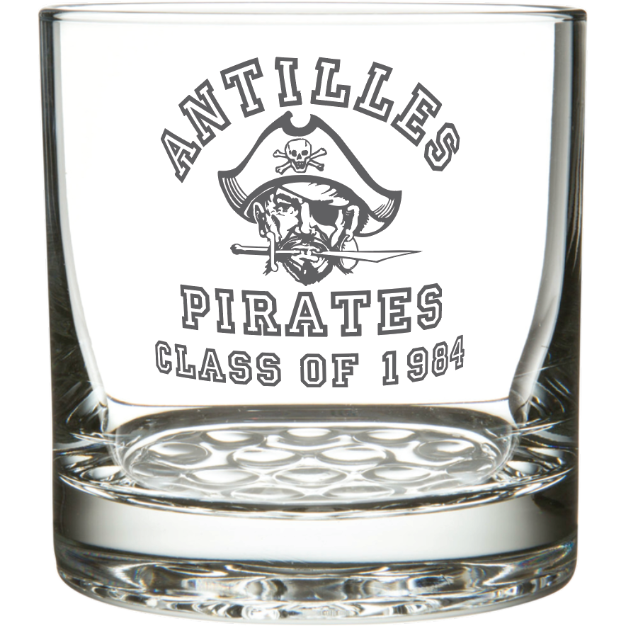 Antilles High School Pirates Class of 1984 Old Fashioned Glass - Nob Hil Base