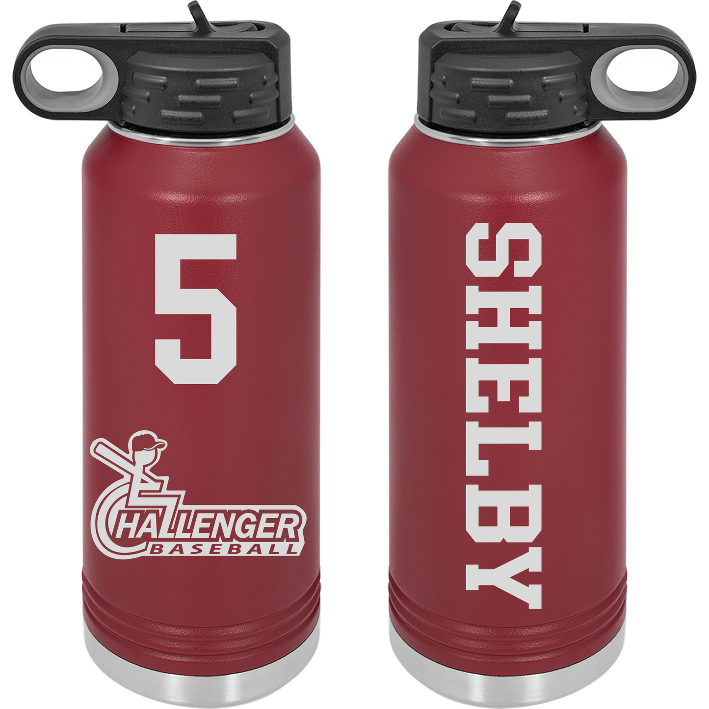 Challenger Baseball Water Bottle