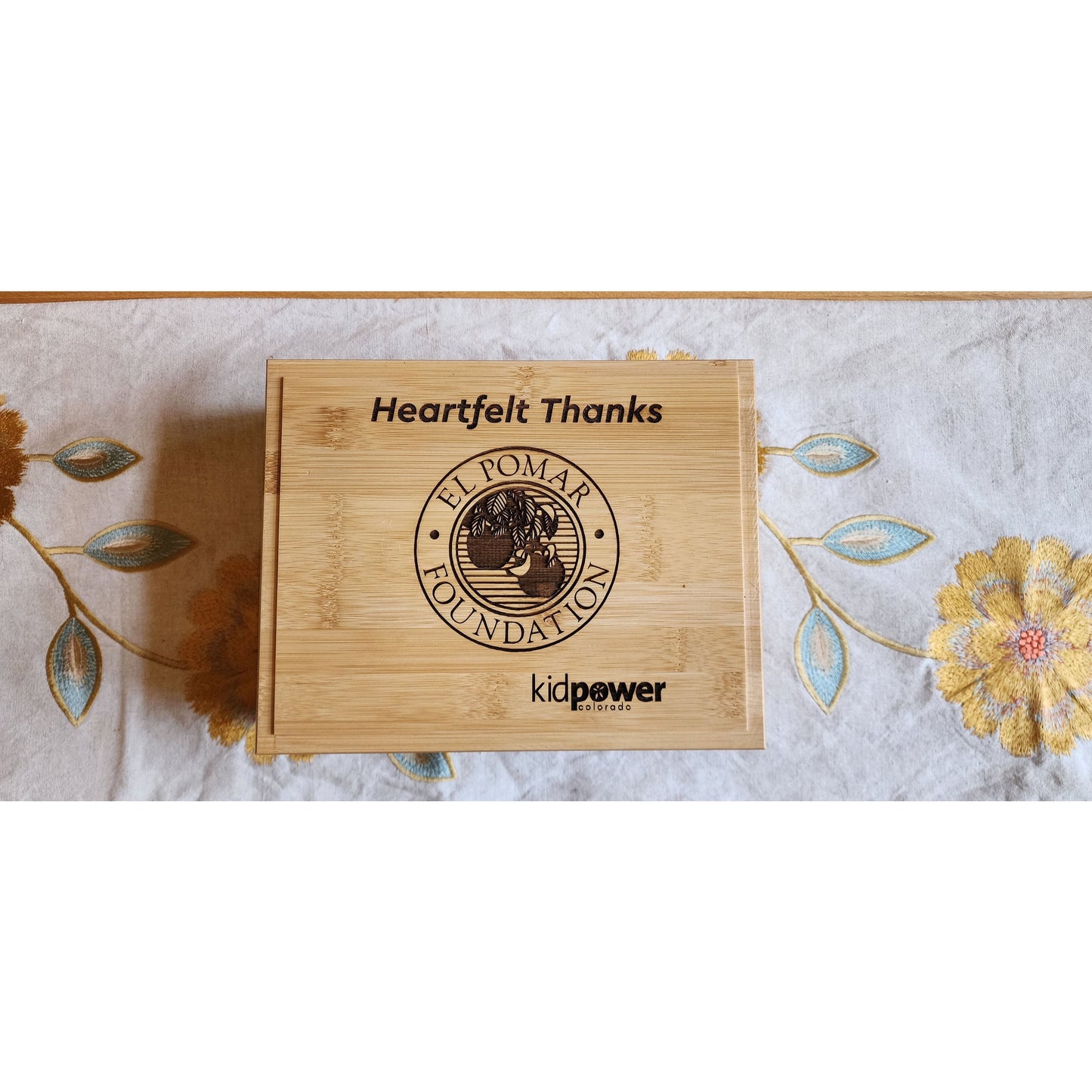Custiom Laser Engraved Bamboo Box (10x8x4)