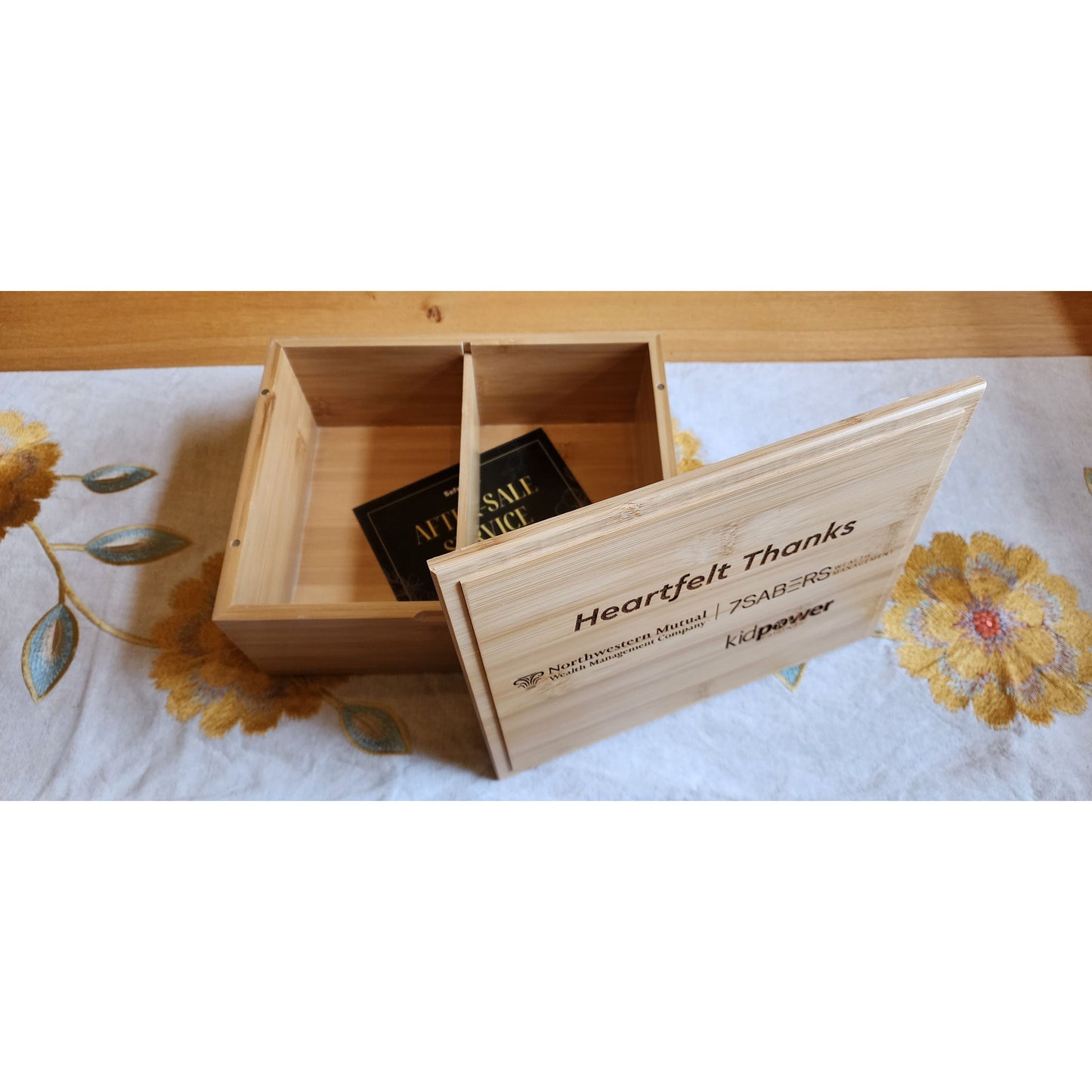 Custiom Laser Engraved Bamboo Box (10x8x4)
