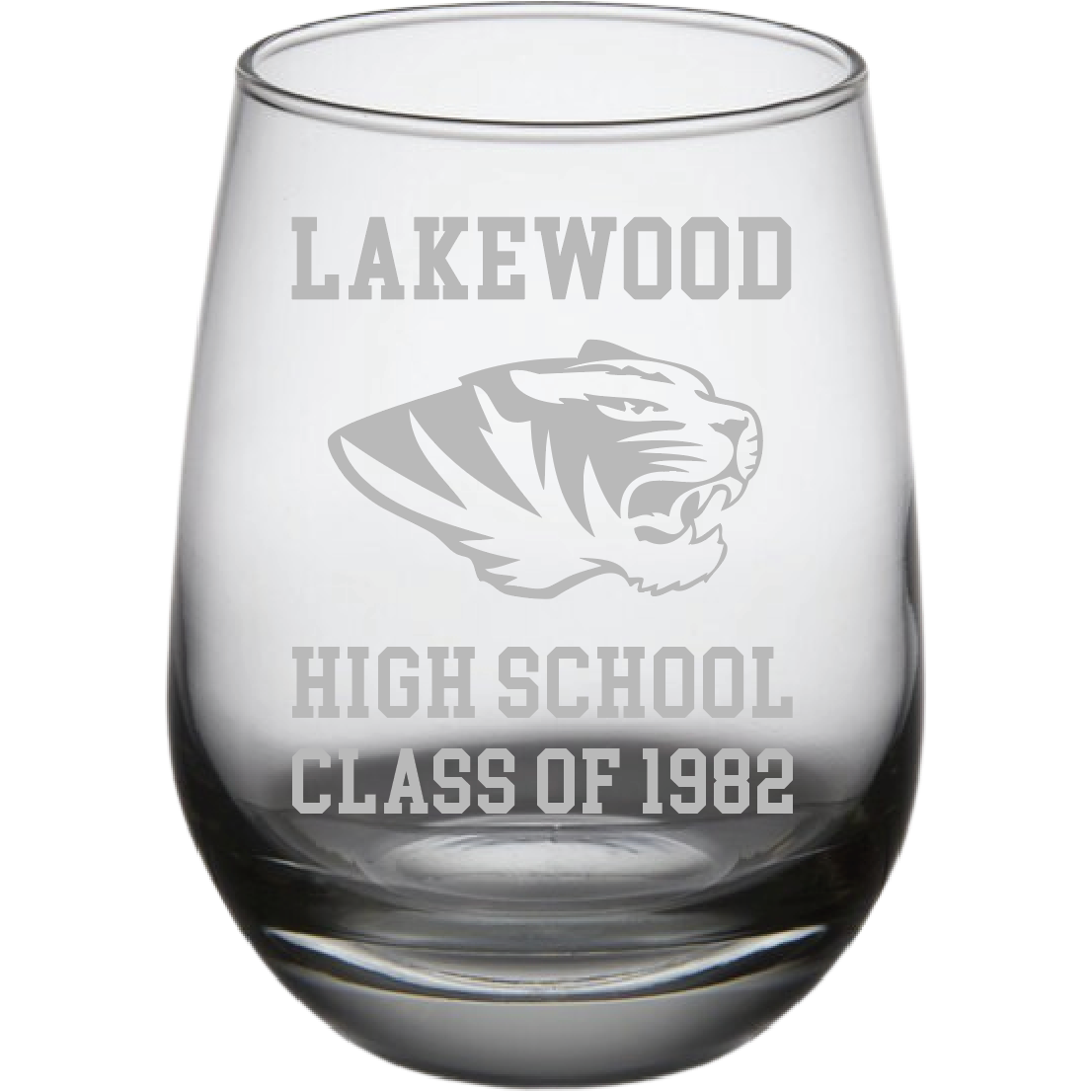Lakewood High School Stemless Wine Glass
