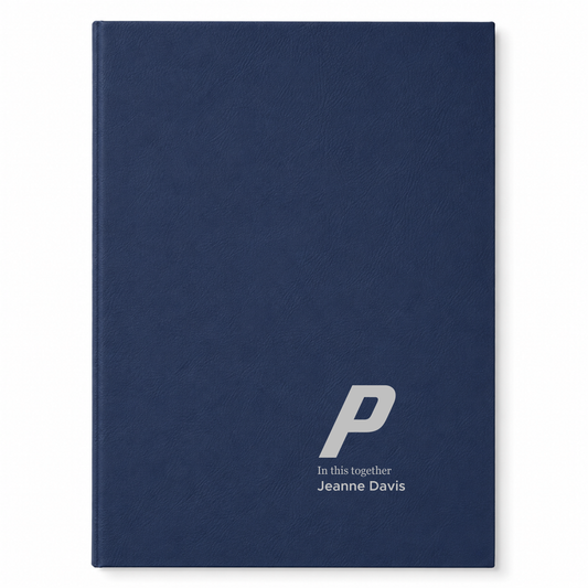 Progressive 5 1/4" x 8 1/4" Blue/Silver Leatherette Journal with Lined Pages