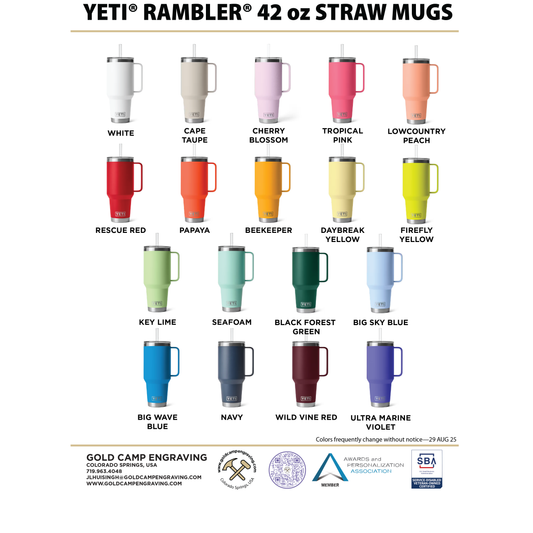 Yeti Rambler 42 oz Straw Mug (Progressive Mug Option #1)