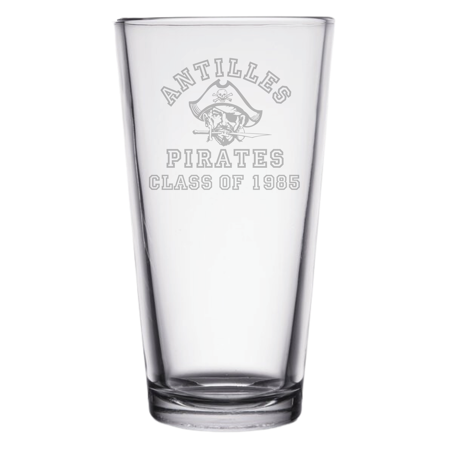 Antilles High School Pirates Class of 1985 Pint Glass