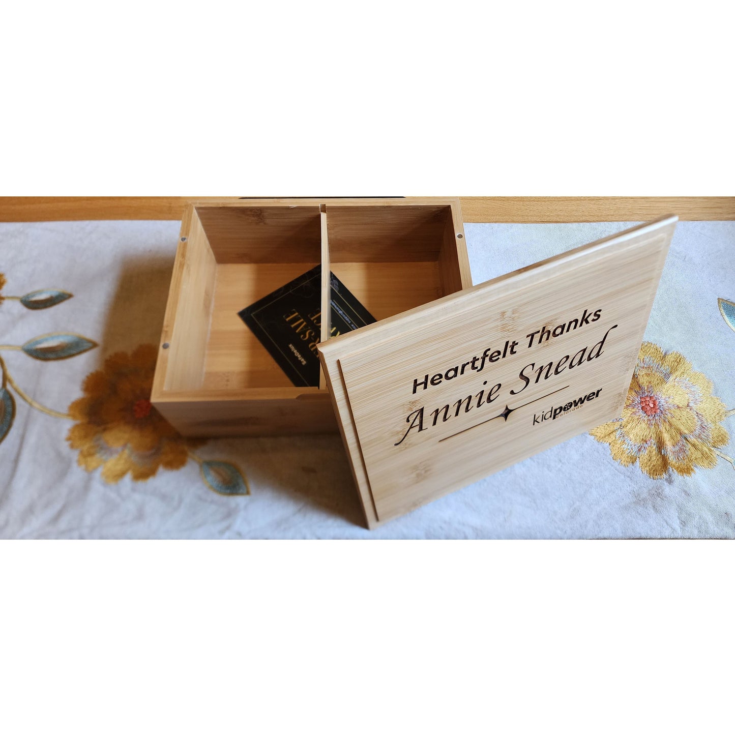 Custiom Laser Engraved Bamboo Box (10x8x4)