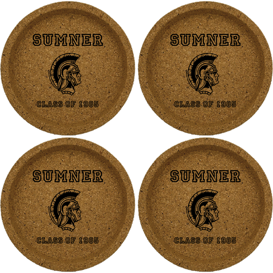 Sumner High School Class of 1985 Cork Coaster Set