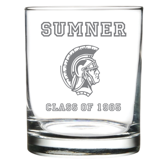 Suimner High School  Class of 1985 Old Fashioned Glass