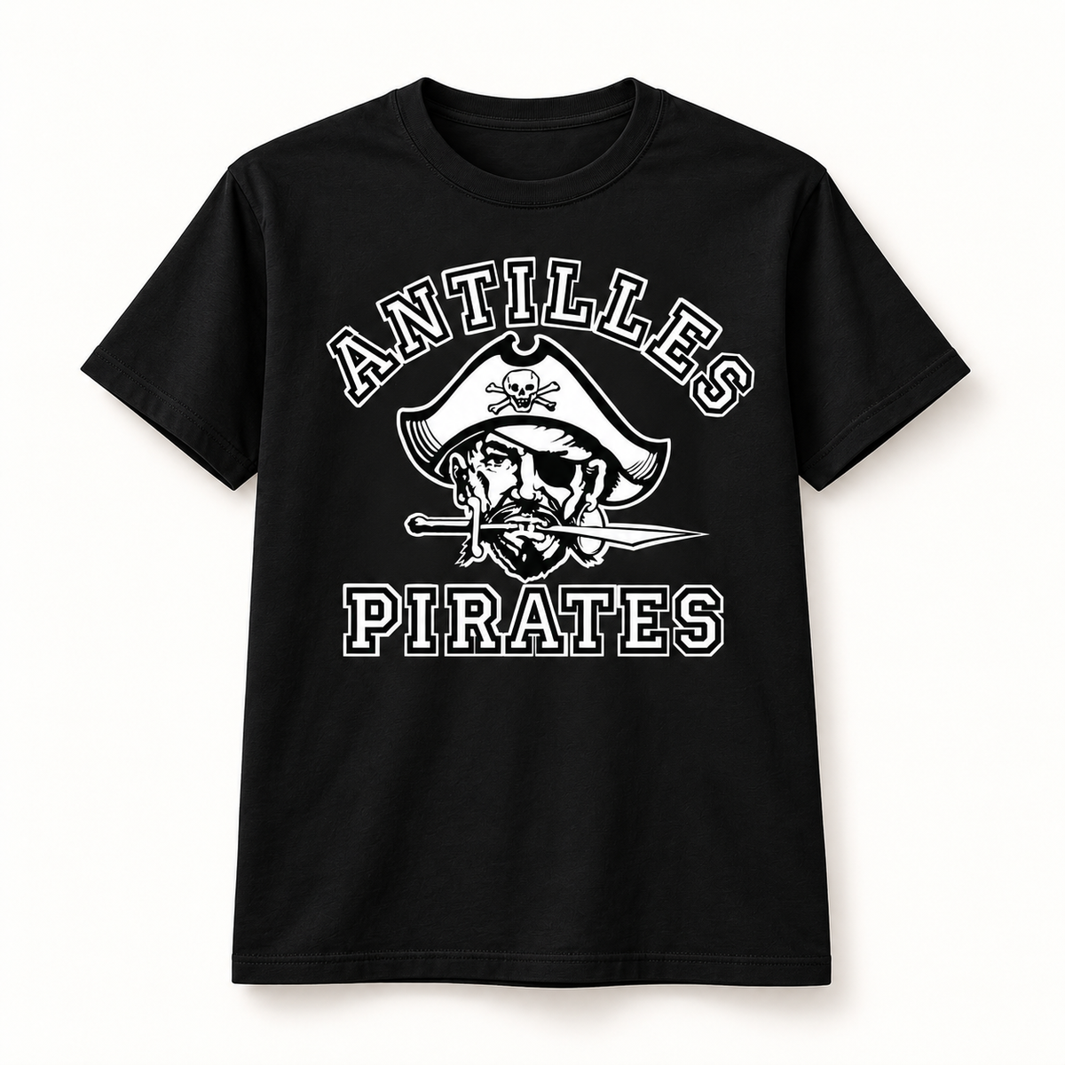 Core Cotton Tee | CLASSIC | Black | Old School Pirate — logo only