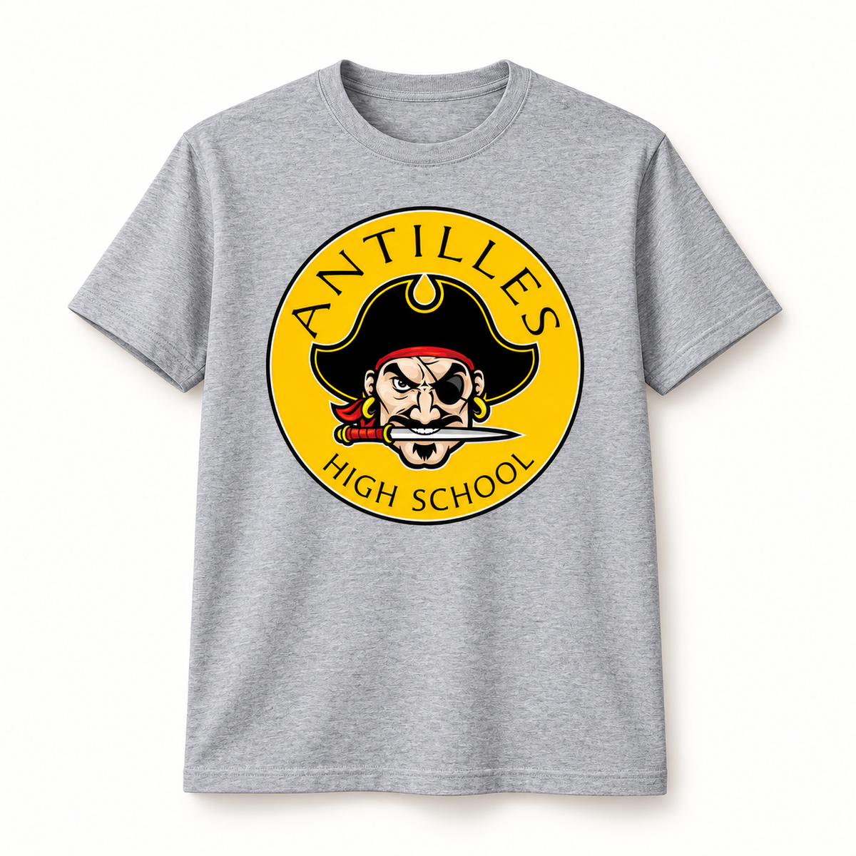 Core Cotton Tee | CLASSIC | Grey | New Pirate — logo only