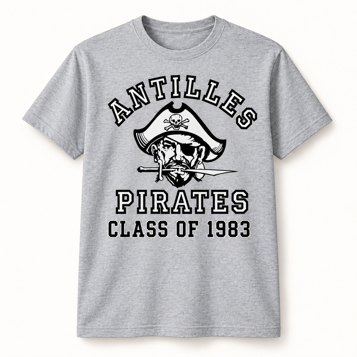 Core Cotton Tee | CLASSIC+ | Grey | Old School Pirate — sample CLASS OF 1983