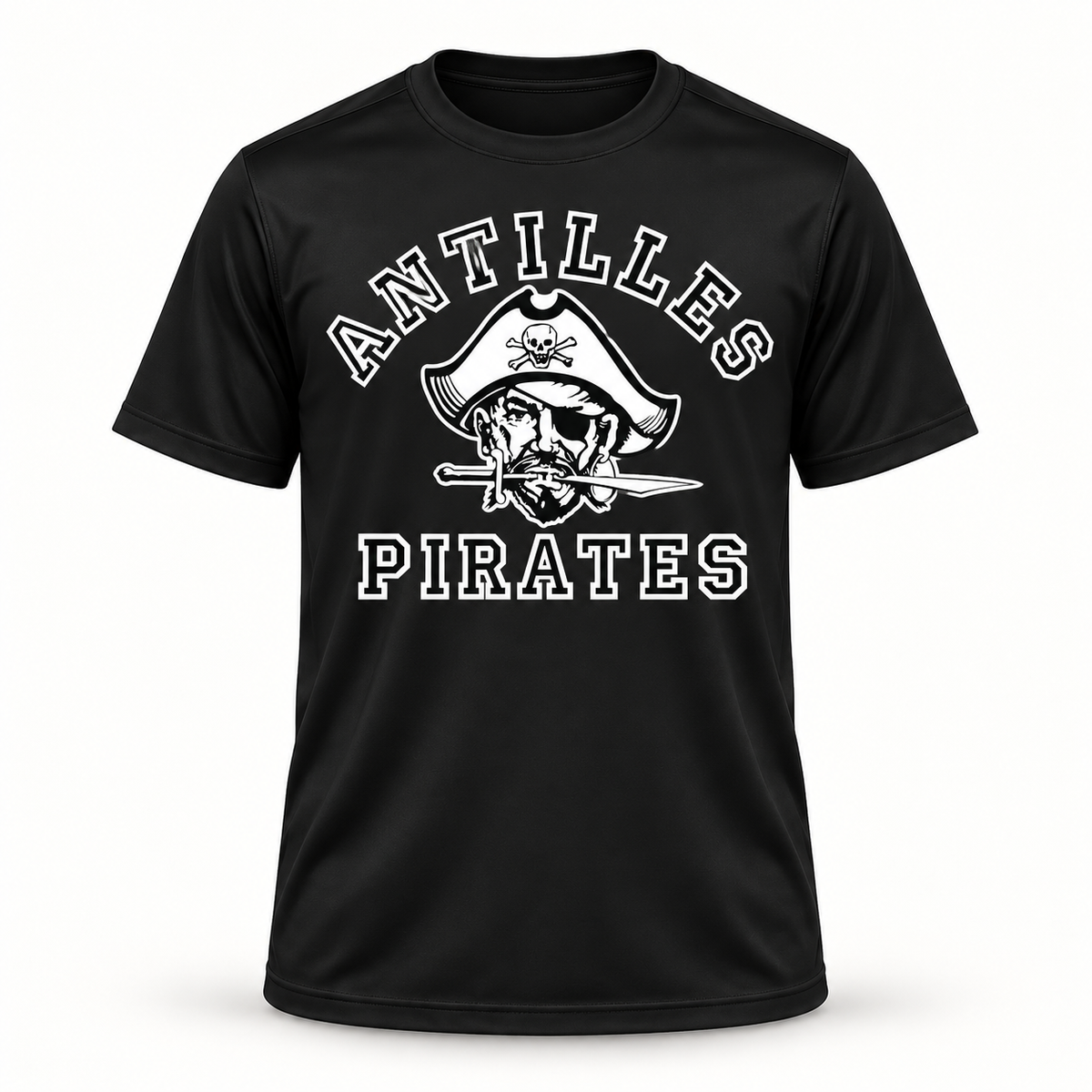 Performance Tee | CLASSIC | Black | Old School Pirate — logo only