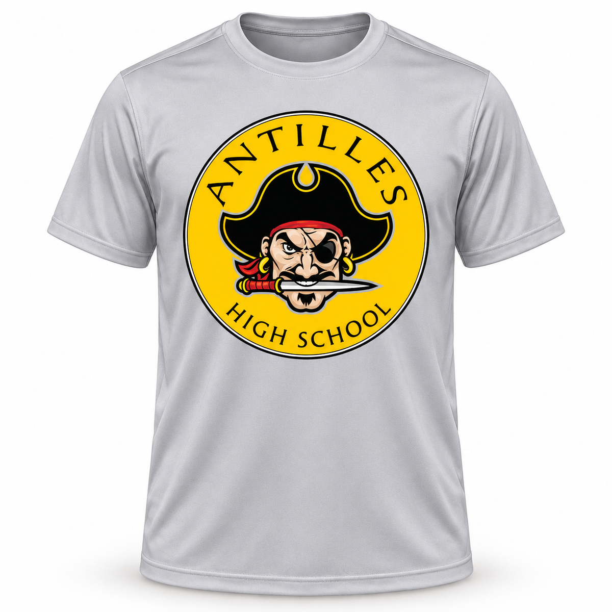 Performance Tee | CLASSIC | Grey | New Pirate — logo only