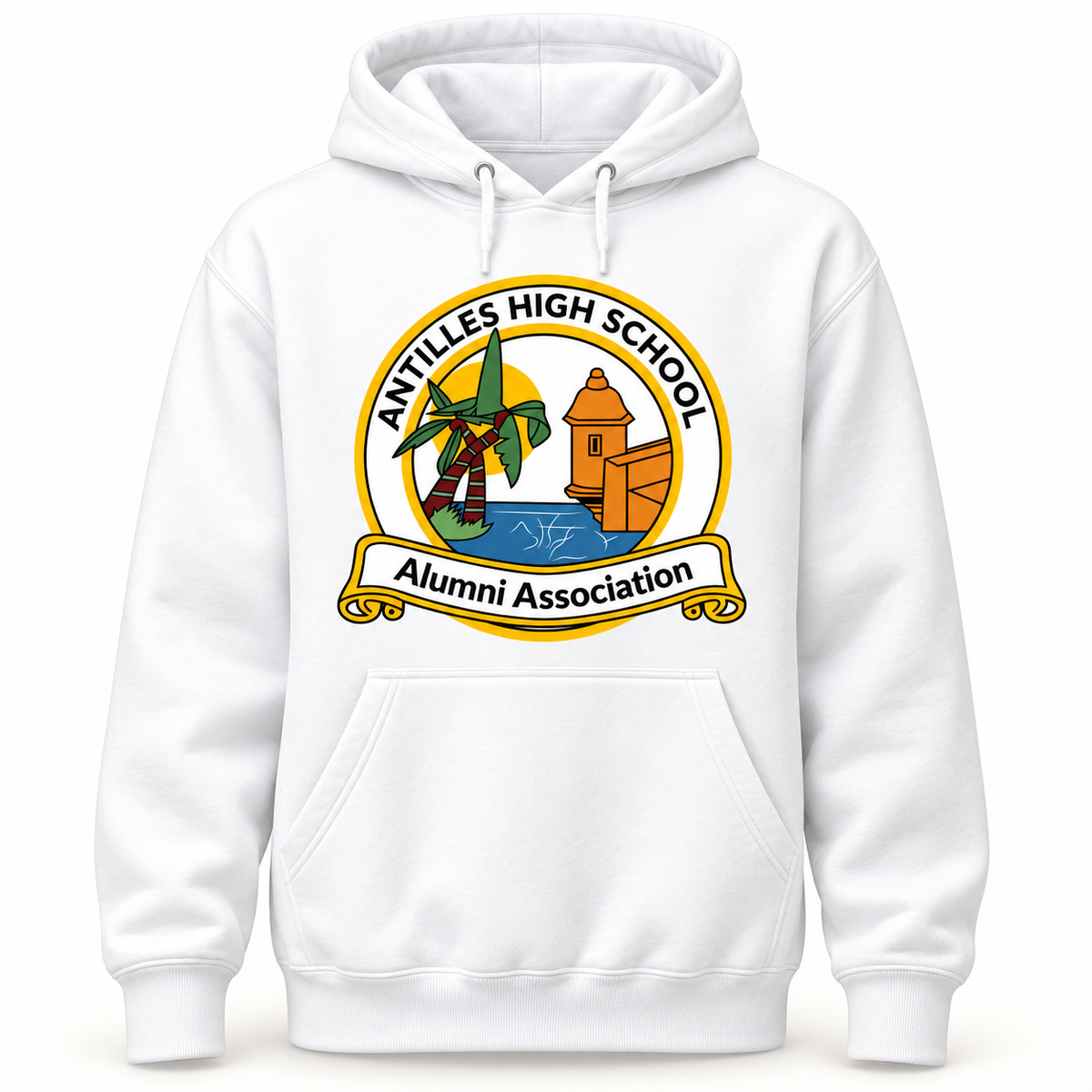 Pullover Hoodie | CLASSIC | White | AHSAA — logo only