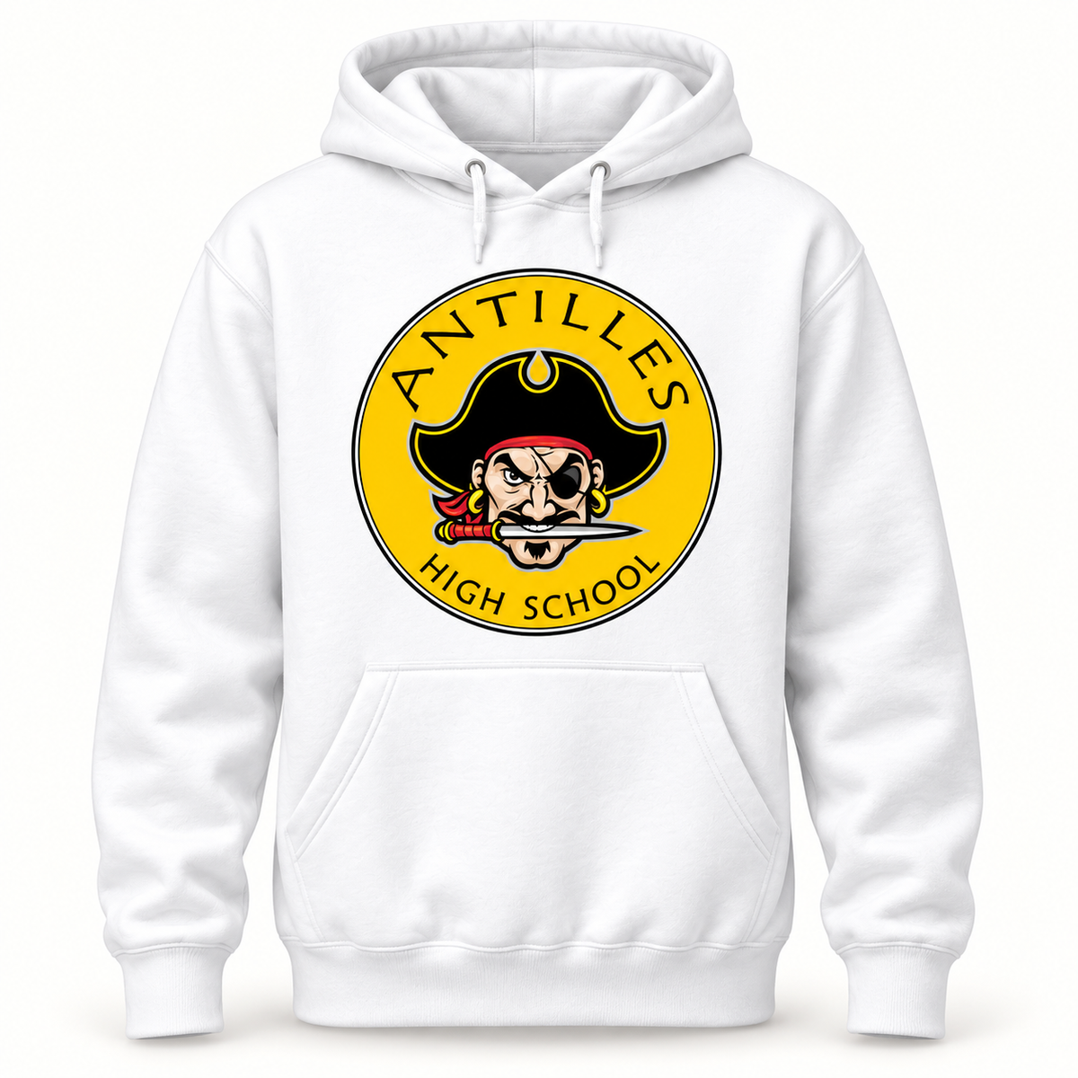 Pullover Hoodie | CLASSIC | White | New Pirate — logo only
