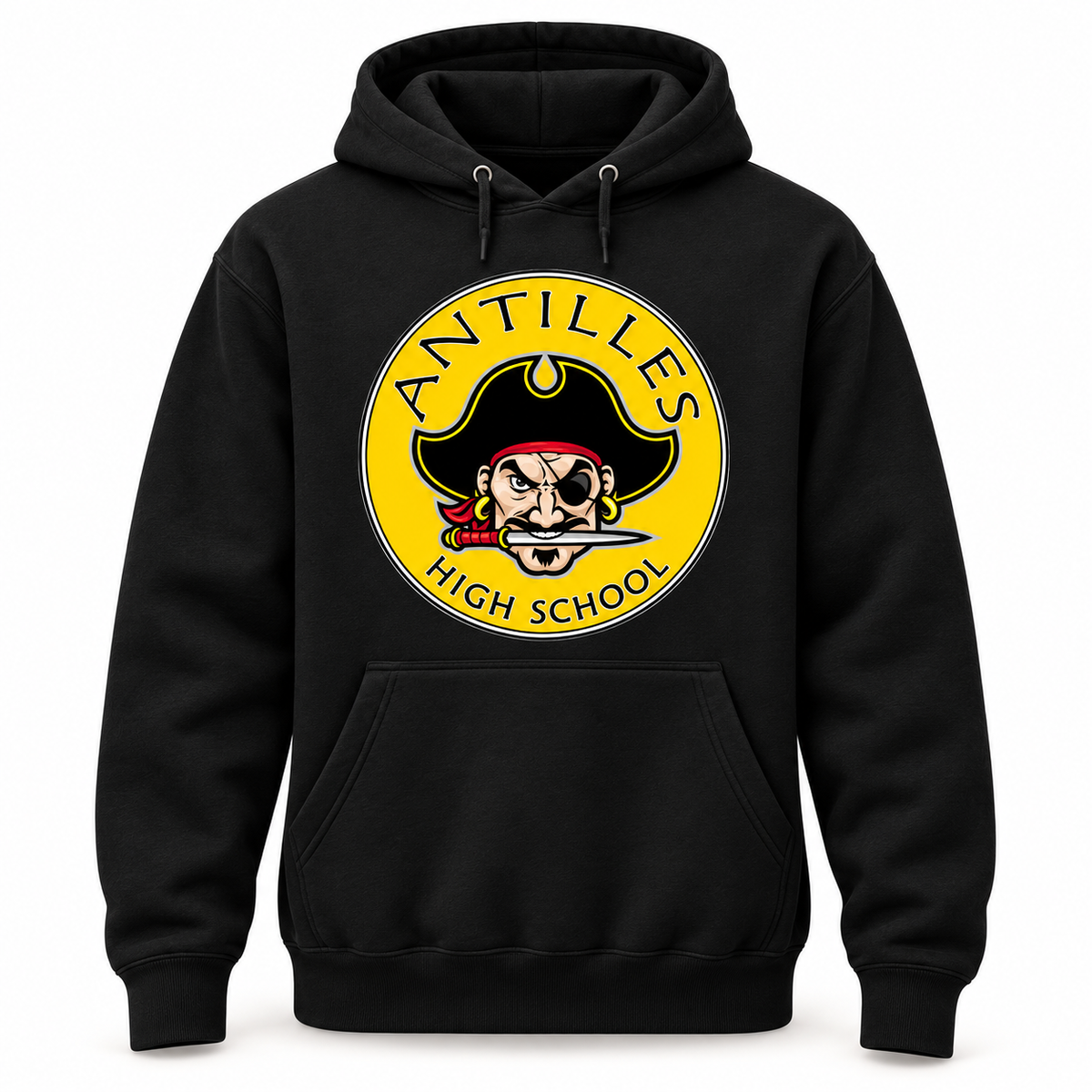 Pullover Hoodie | CLASSIC | Black | New Pirate — logo only