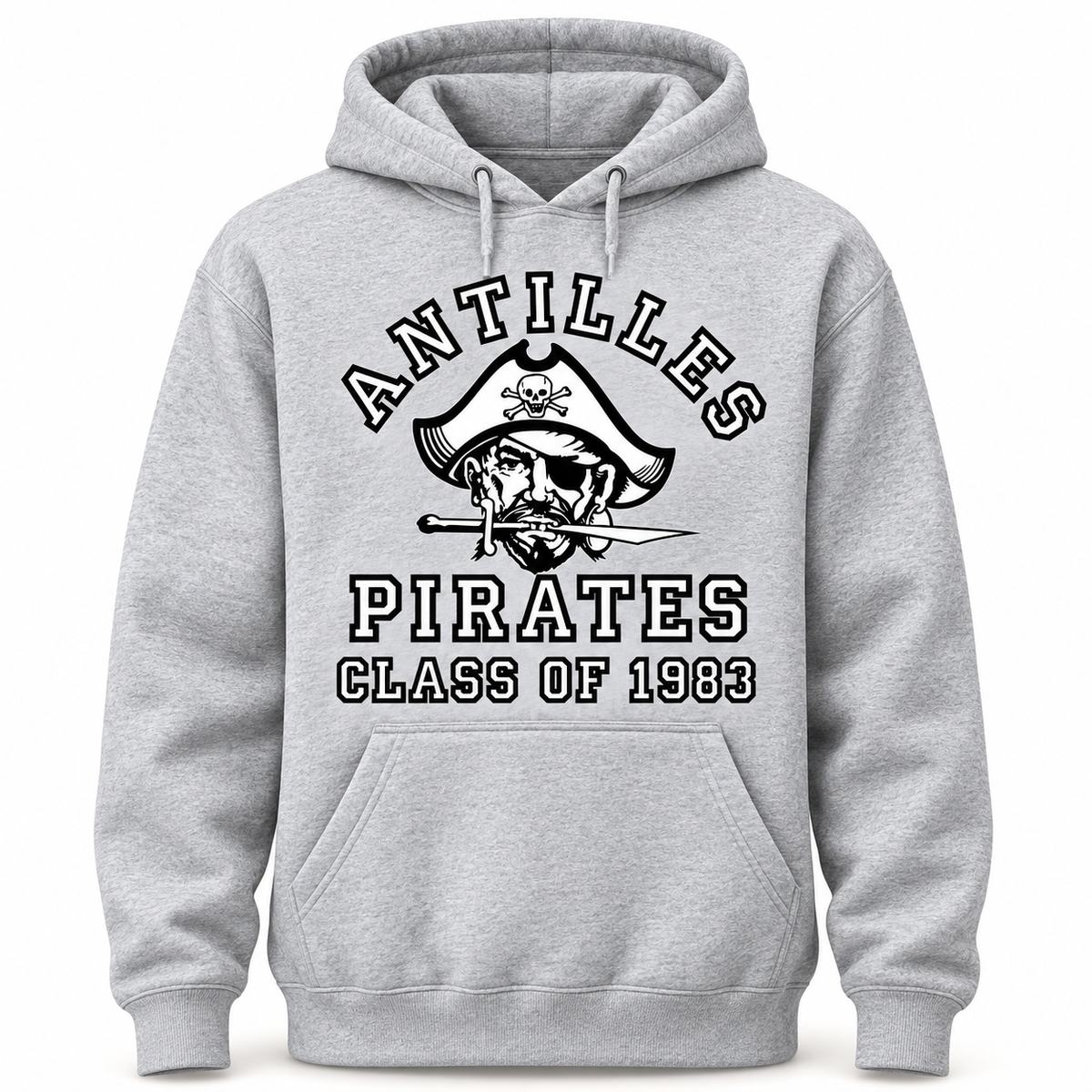 Pullover Hoodie | CLASSIC+ | Grey | Old School Pirate — sample CLASS OF 1983