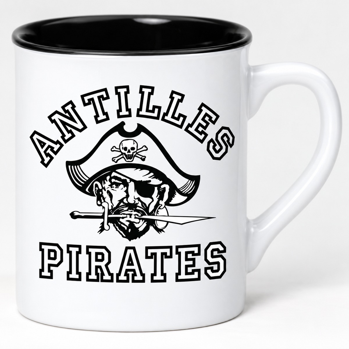 Antilles High School Old School Pirate mug, logo only