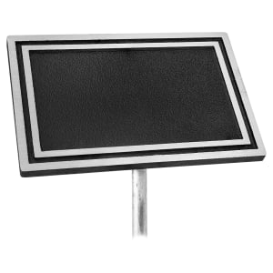 10" x 8" Silver/Black Rectangle Cast Aluminum Sign with 24" Aluminum Rod