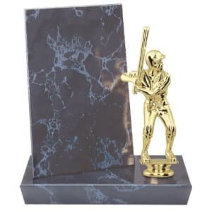 3 3/4" x 5 3/4" Black Marble Finish Standup Plaque