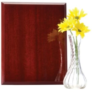 8" x 10" High Gloss Mahogany Finish Plaque