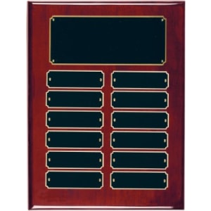 12 Plate Rosewood Piano Finish Completed Perpetual Plaque