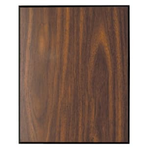 9" x 12" Walnut Finish Plaque with 45 Degree Bevel Black Edge