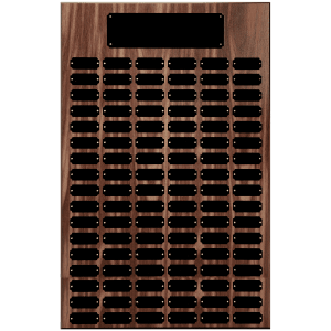 102 Black Plate Walnut Finish Completed Perpetual Plaque
