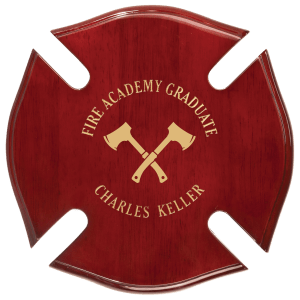 12" x 12" Rosewood Piano Finish Maltese Cross Plaque
