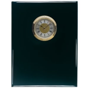 8" x 10" Black Piano Finish Clock Plaque