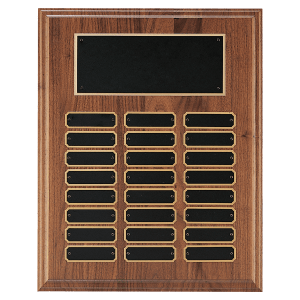 Airflyte Walnut Perpetual and Roster Plaques — Selection 1