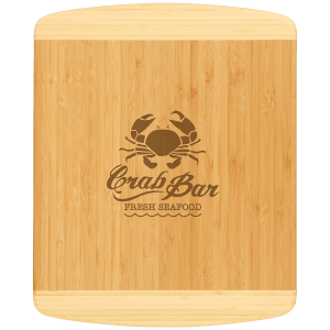 13 1/2" x 11 1/2" Bamboo 2-Tone Cutting Board