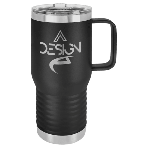 Polar Camel 20 oz. Black Vacuum Insulated Travel Mug with Slider Lid