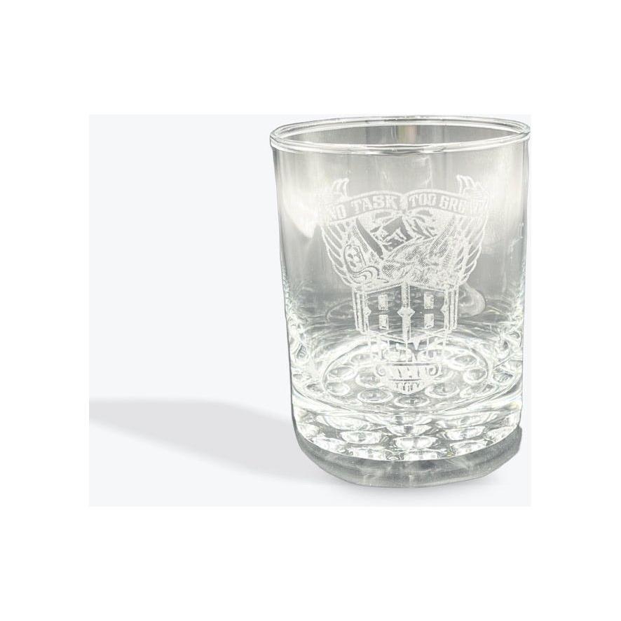 USMA '88 Old Fashioned Glass - Gold Camp Engraving
